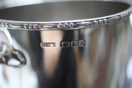 A late 1920s silver two handled wine cooler by Asprey & Co Ltd, 15 oz.